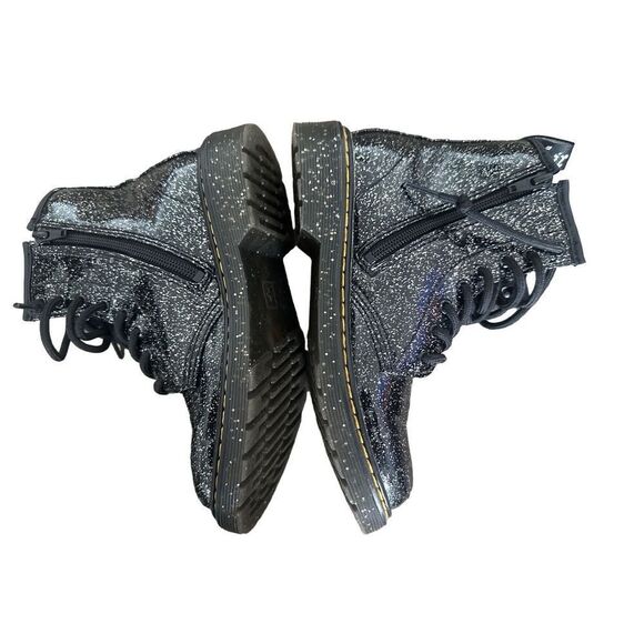 Dr. Martens Kids Black Glitter Boots - Picture 6 of 10